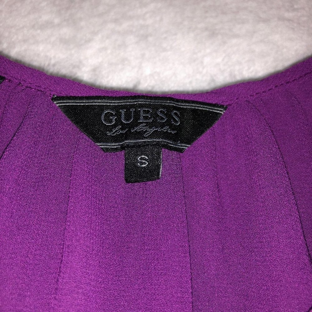 Guess Purple Ruffle Tank Top - Picture 7 of 7